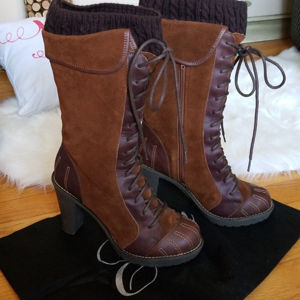 Envy Delish Suede High Heel Boots Sz 7.5